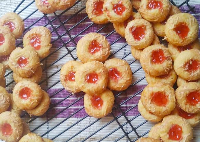 Strawberry Thumb Print Cookies