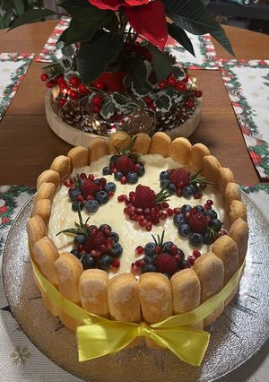 Diplomata torta babapiskotával recept fotója