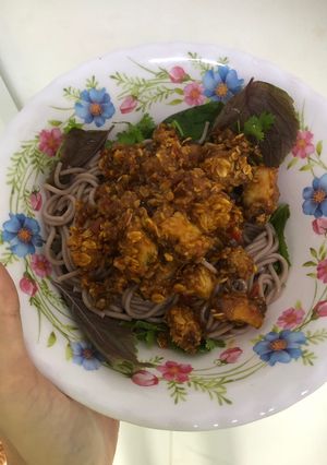 Hình của món Ức gà viên.