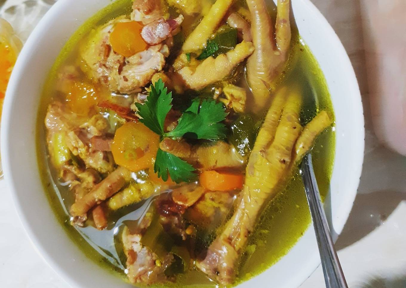 Soto ayam ceker lamongan