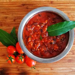 A picture of Tulips Spicey Black Bean and Bay Leaf Brekky.
