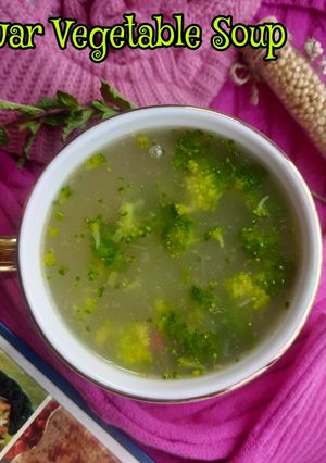 A picture of Jowar Vegetable Soup.