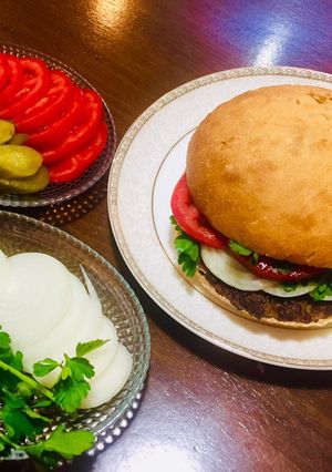 عکسی از دستور همبرگر خانگی و رژیمی