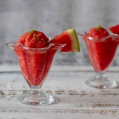A picture of Watermelon and vodka granita.