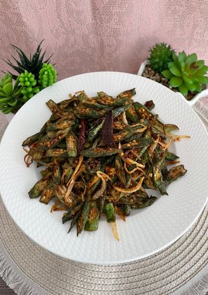 A picture of Crispy bhindi fry.