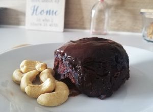 Foto principal de Volcán de chocolate saludable al microondas
