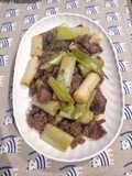 Leeks with Beef