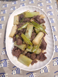 A picture of Leeks with Beef.