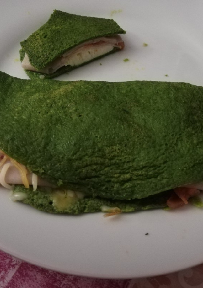 Una foto de Crep de espinacas