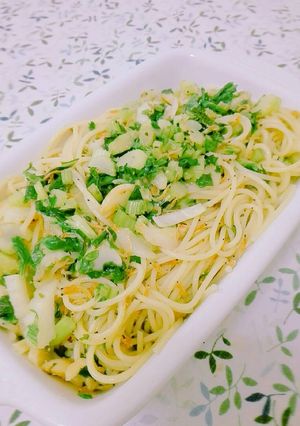 Foto resep Ebi spaghetti dengan seledri