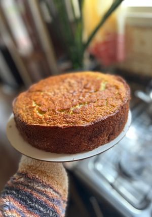 Una foto de Torta de limón y amapolas