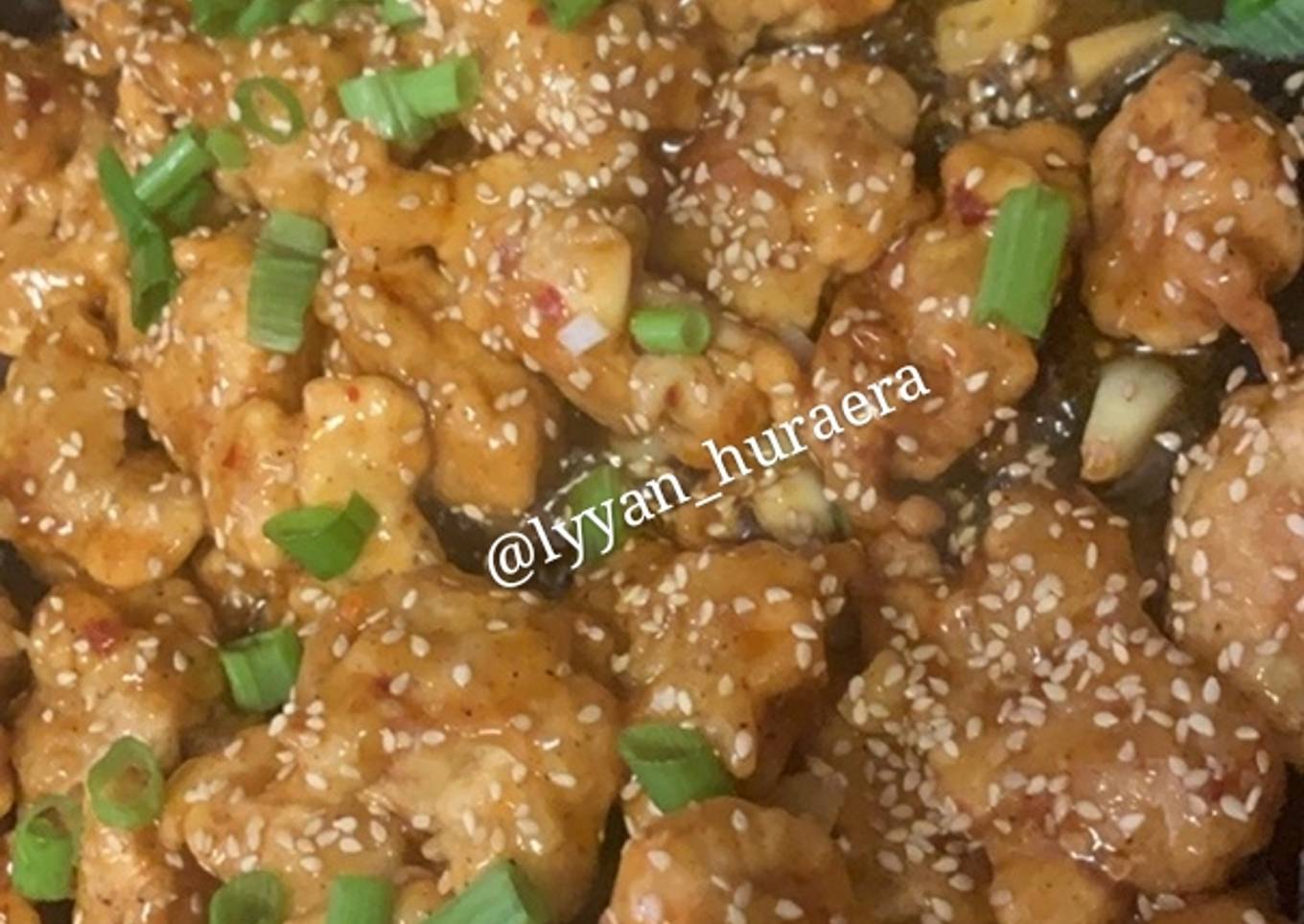 Ayam goreng wijen saus mentega