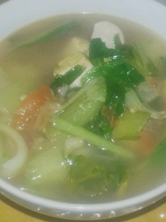 Foto resep Sayur Sosin Kuah Bening + Tofu Goreng