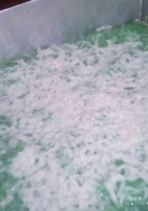 Foto resep Bolu pandan keju gurih, tanpa telur