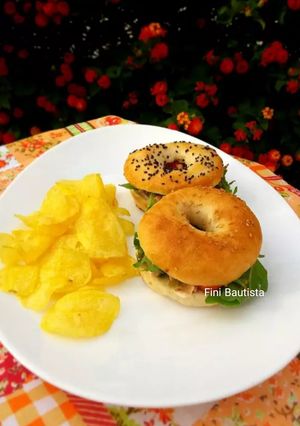 Una foto de Pan bagels