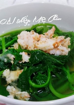 Hình của món Canh mùng tơi nấu tôm.