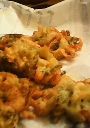 Una foto de Buñuelos de tallos de acelga