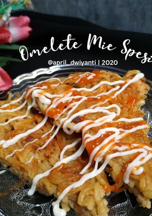 Foto resep Omelete mie spesial mudah