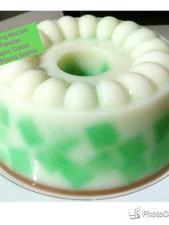 Foto resep Puding Mozaik Pandan Lapis Coklat