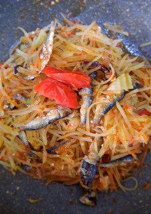 Foto resep Tumis Pepaya Ikan Asin