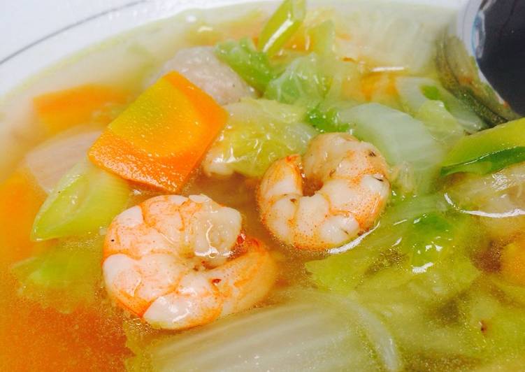 Resep Cah  Sawi  Udang Bakso  oleh Umma Galeel Cookpad