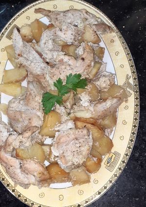 صورة لوصفة شرائح الدجاج باللبن