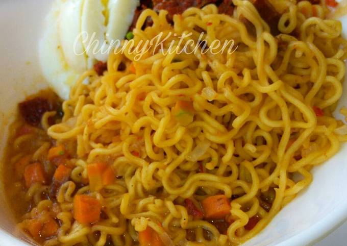 Pepper soup noodles paired with shredded beef(kilishi)