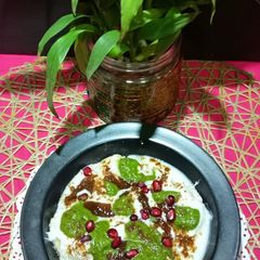 A picture of No Cooking Bread Dahi Vada.
