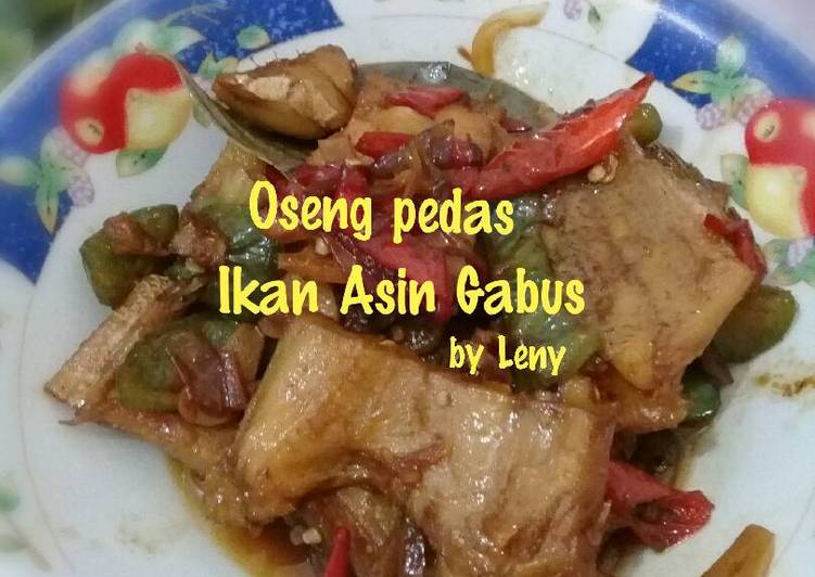 Oseng pedas ikan asin gabus