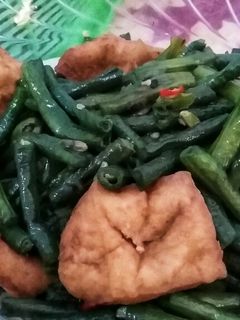 Foto resep Tumis kacang panjang tahu kerompong #bikinramadanberkesan