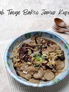 Foto resep Cah Taoge Bakso Jamur Kuping