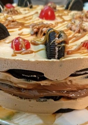 Una foto de Torta helada oreo de dulce de leche