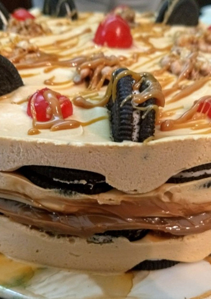Una foto de Torta helada oreo de dulce de leche