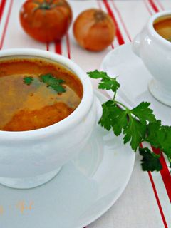 Una foto de Sopa de gambas