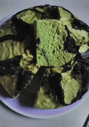 Foto resep Bolu pandan brownies