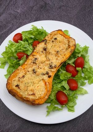Une photo de Crumble de Butternut rôti et feta