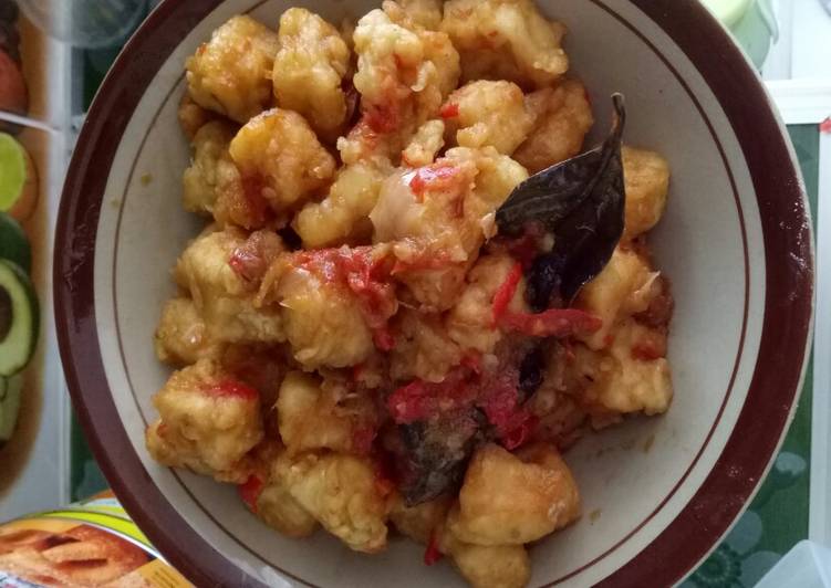 Tahu crispy pedas manis