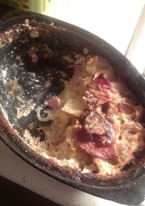 A picture of Leftover Christmas Ham and Potatoes Gratin.