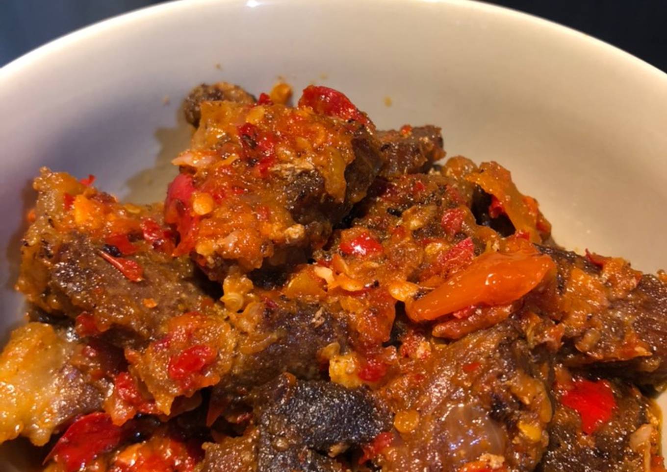 Dendeng/daging sapi balado