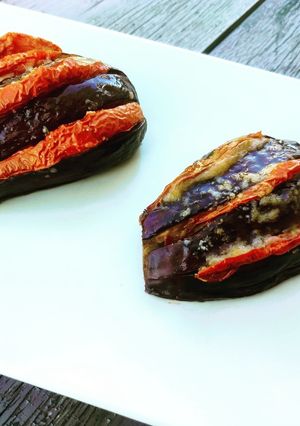 Une photo de Aubergine farcie