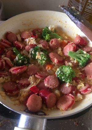 Foto resep Sosis telur tumis brokoli