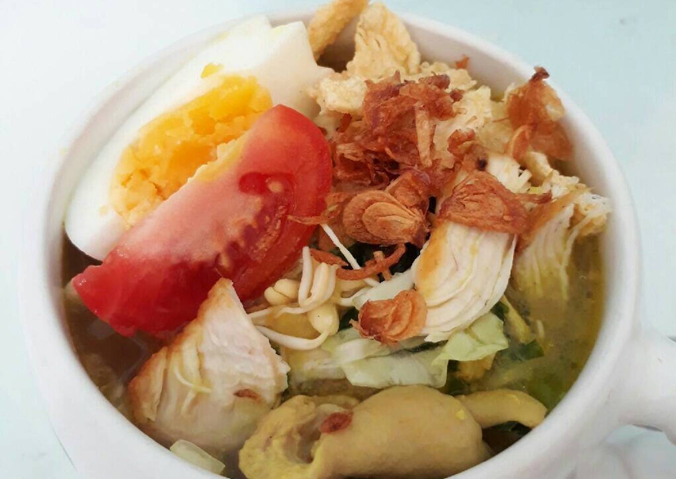 Soto ayam kuah santan