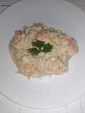 Spaghetti con camarones