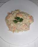 Spaghetti con camarones