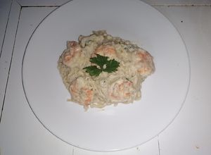 Una foto de Spaghetti con camarones