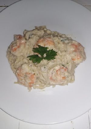 Una foto de Spaghetti con camarones