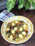 Sambalado Tanak Telur Puyuh Pucuk Ubi