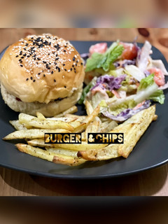 Foto resep Chicken Burger & Chips