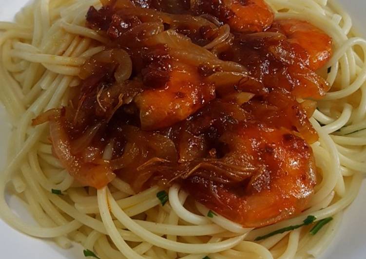 RECOMMANDED! Resep Spaghetti udang bolognese