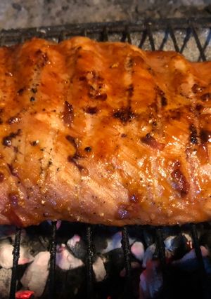 Una foto de Costillar de cerdo con salsa Barbacoa